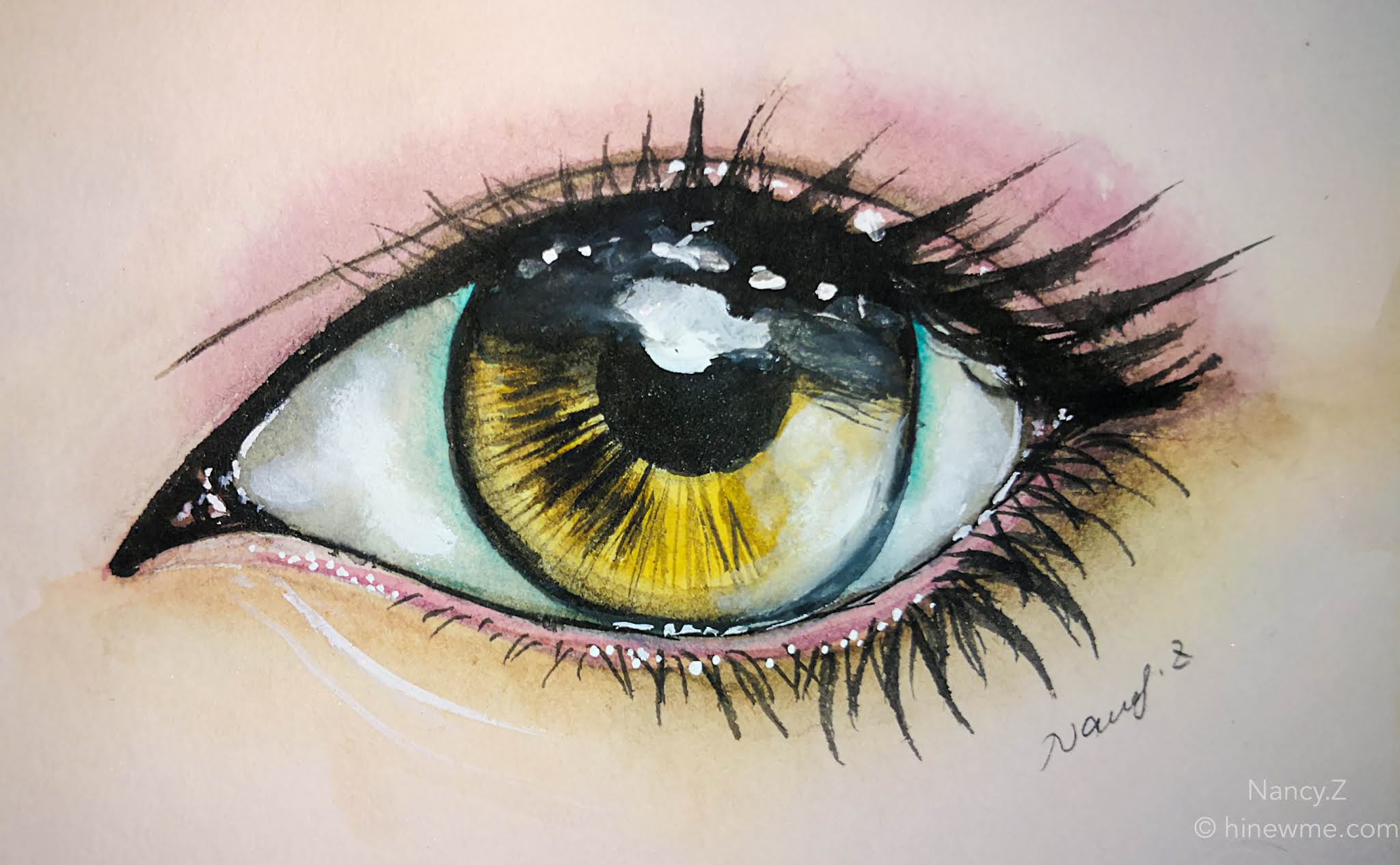 6Easy ways How to draw eye Tutorial sketch and watercolor step by step