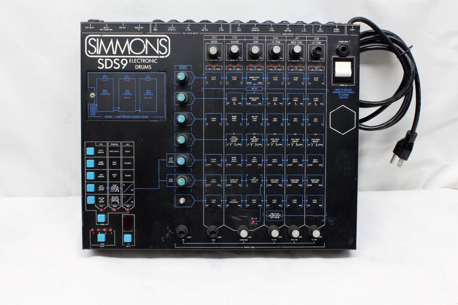 MATRIXSYNTH Simmons SDS9 🥁 Electronic Drums Synth w/ Two Drum Pads
