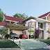 2940 Sq-ft Contemporary Slopped Roof Residence