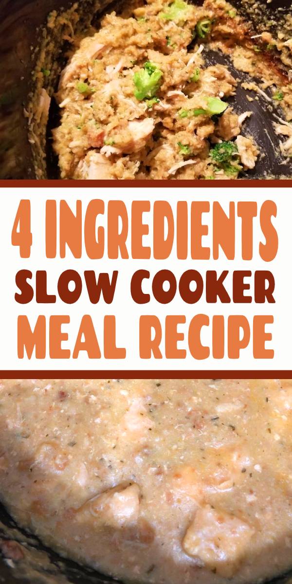 4 Ingredients Slow Cooker Meal Recipe slowcooker healthyrecipes 