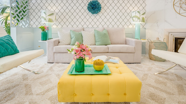 Antes e Depois na sala de estar e jantar. Blog Achados de Decoração