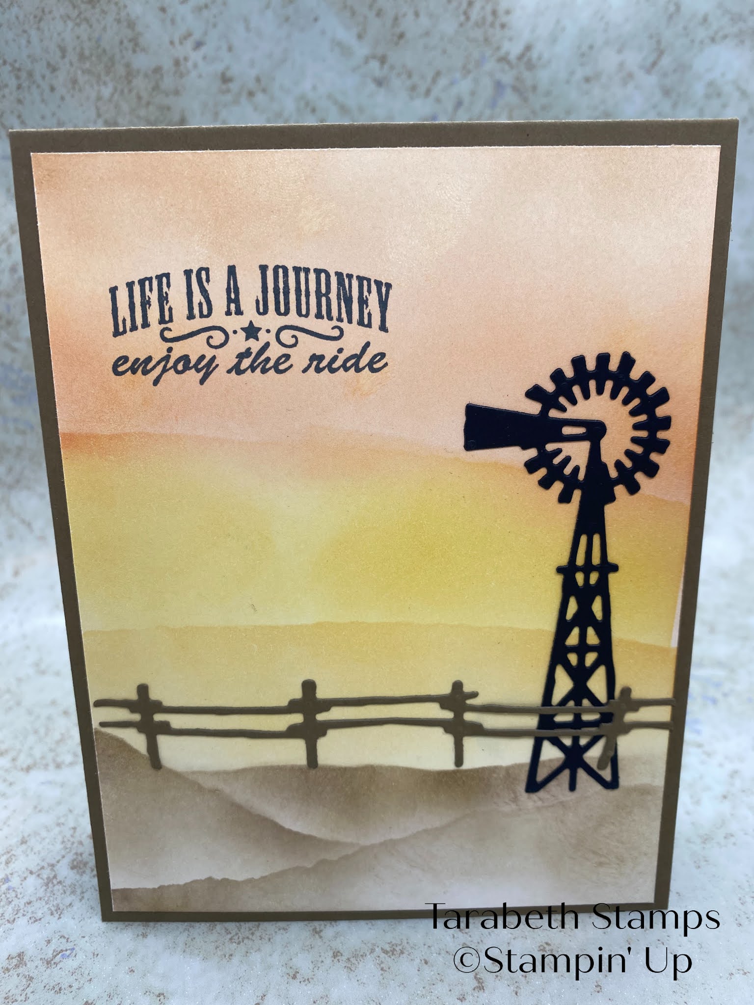 Tarabeth Stamps Stampin' Up Ride The Range Life Is A Journey Card