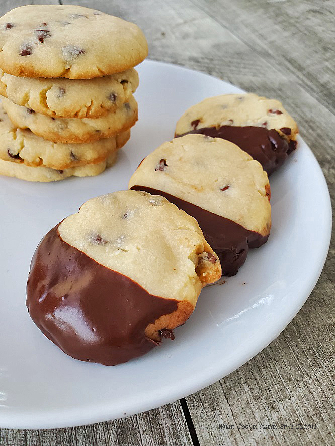 Chocolate-Chocolate Chip Scottish Biscuit Shortbread Cookies