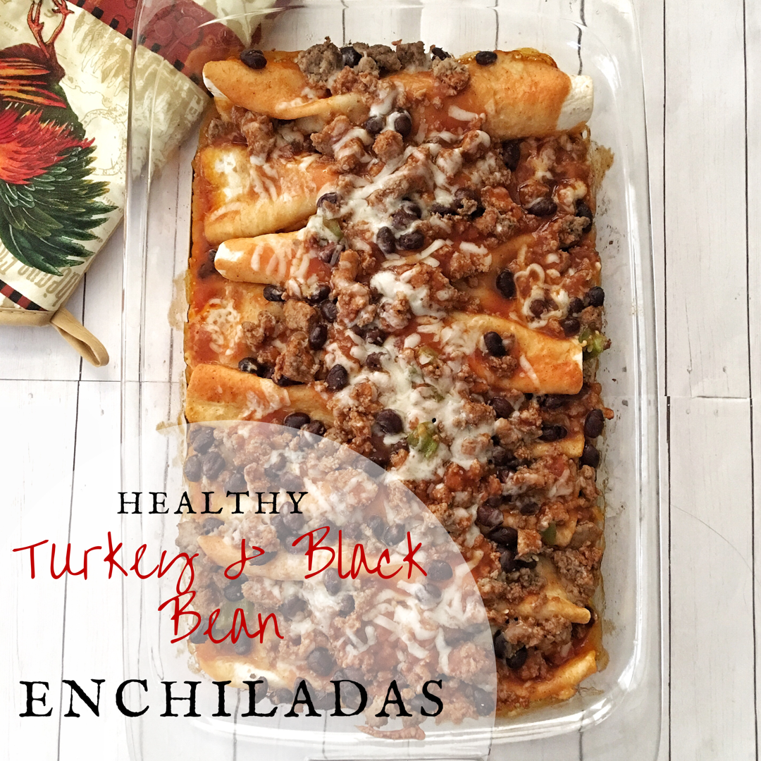 Healthy Turkey and Black Bean Enchiladas