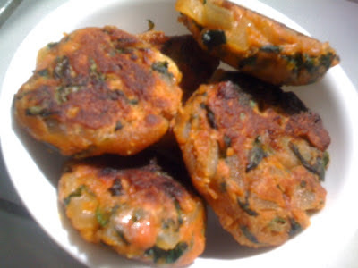 keerai Cutlet with spinach and chickpeas flour