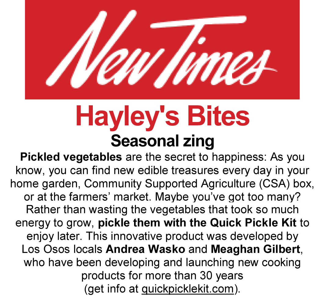 Quick Pickle Kit Quick Pickle Kit thanks Hayley Thomas Cain from New Times