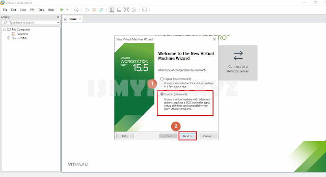 membuat vm di vmware