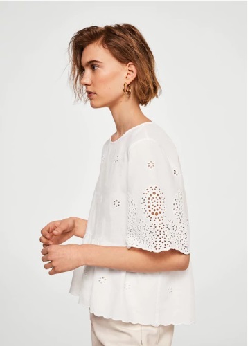 mango blusas blancas