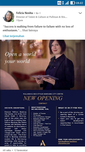 Lowongan Kerja Hotel Pullman & Ibis Style Bandung Centre ...