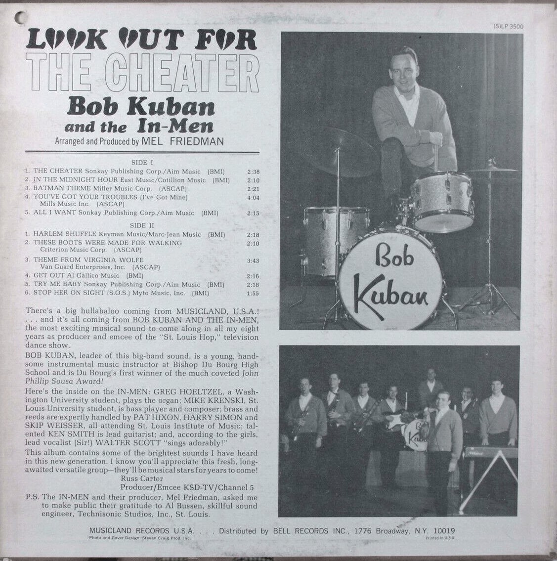 Rien que des vinyls: Bob KUBAN & IN-MEN - 1966 - US-MUSICLAND 3500