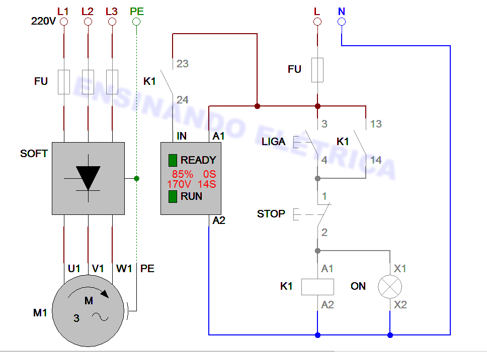 Como simular com o SoftStarter no CADe SIMU 3.0 Ensinando Elétrica Dicas e Ensinamentos