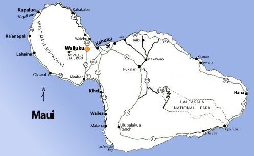 Wailuku Map Pictures  Map of Hawaii Cities and Islands