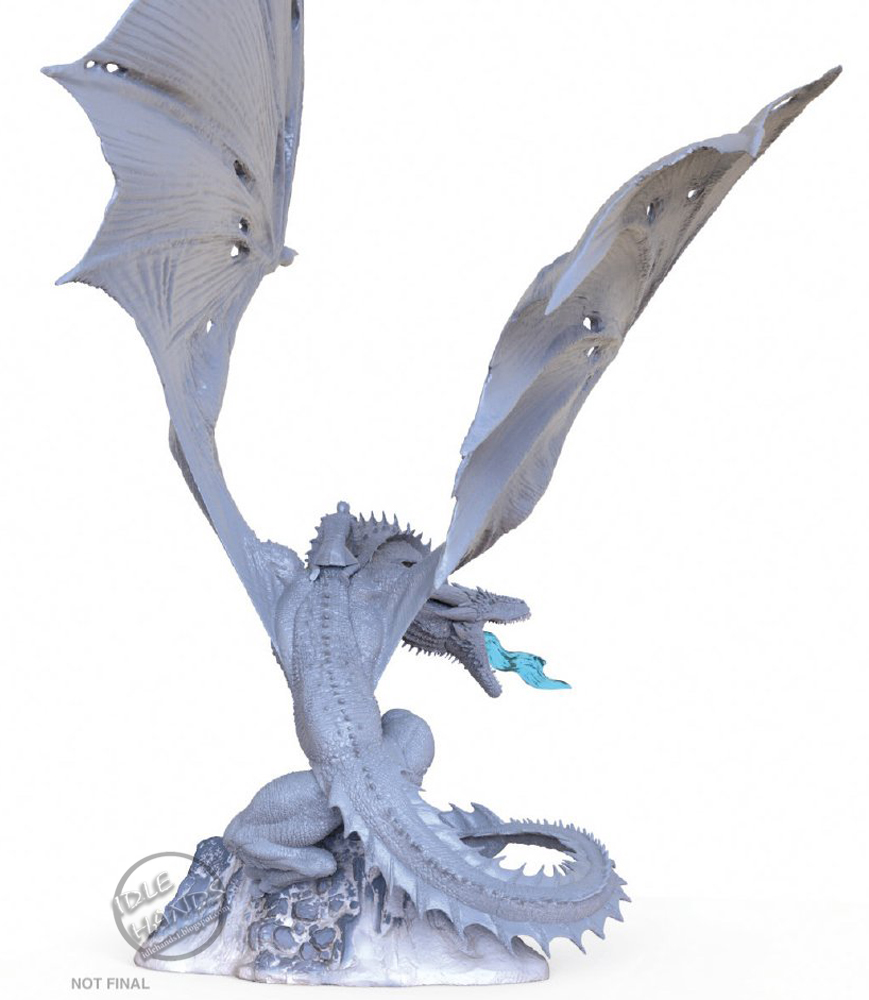 game of thrones ice dragon statue
