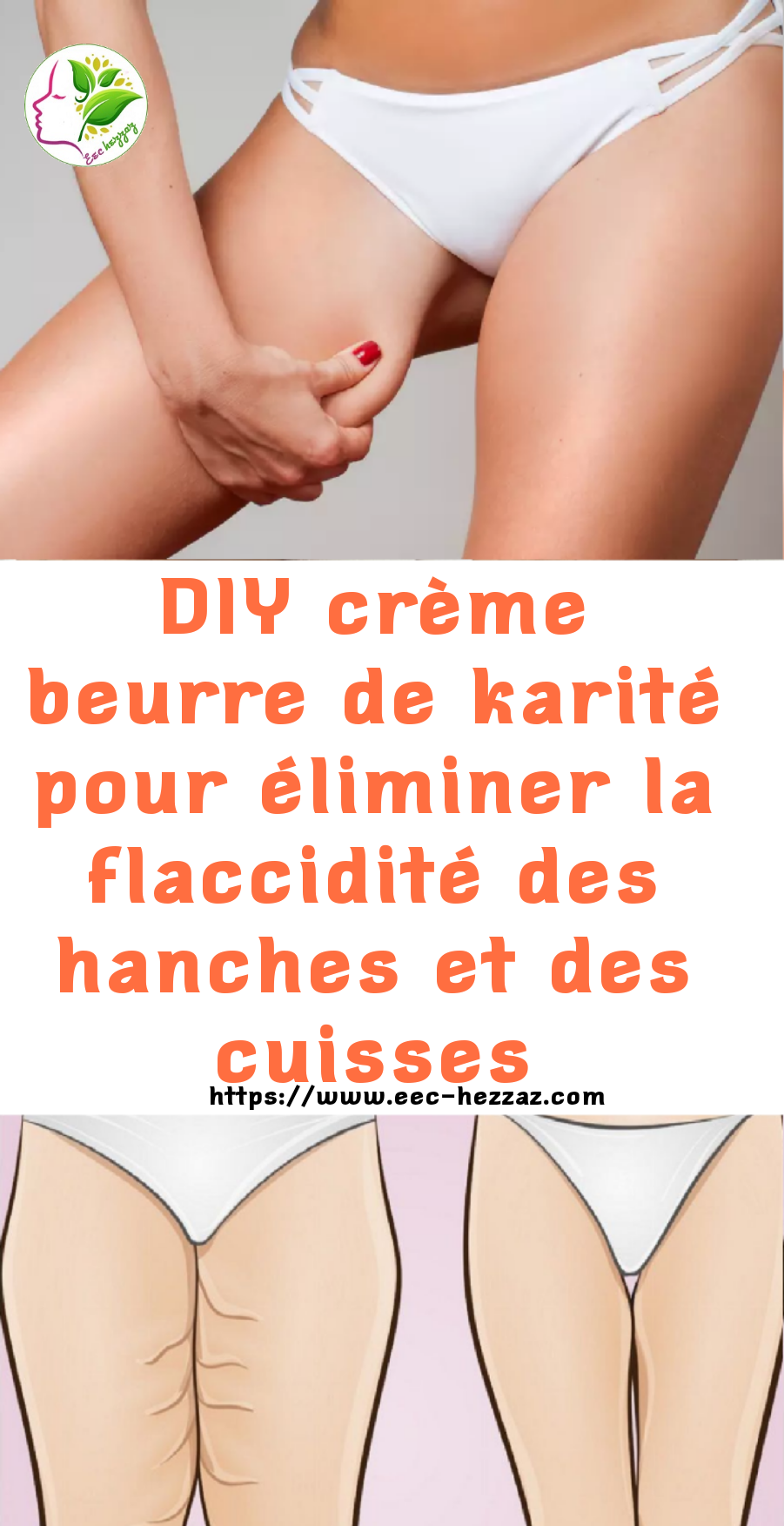 DIY crème beurre de karité pour éliminer la flaccidité des hanches et des cuisses