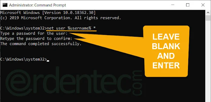 Remove Power on Password in Windows 10