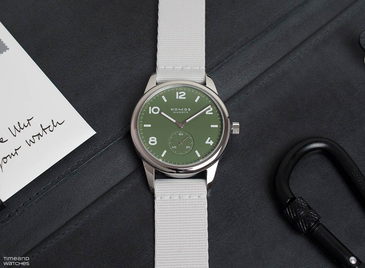 Handson Review Club Automatic Olive Green by Nomos Glashütte Time