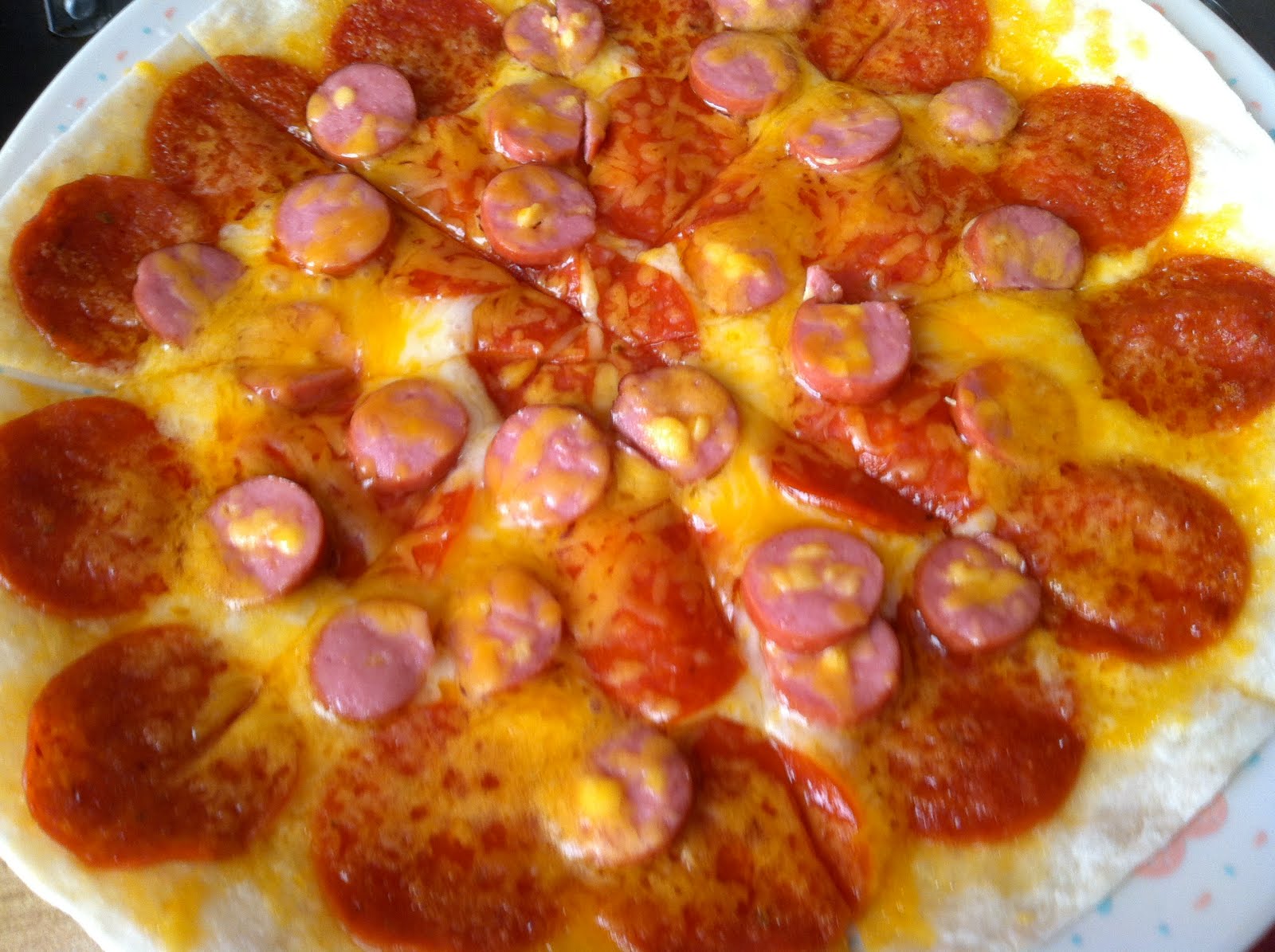 Spryte's Place Hot Dog Pepperoni Pizzadilla