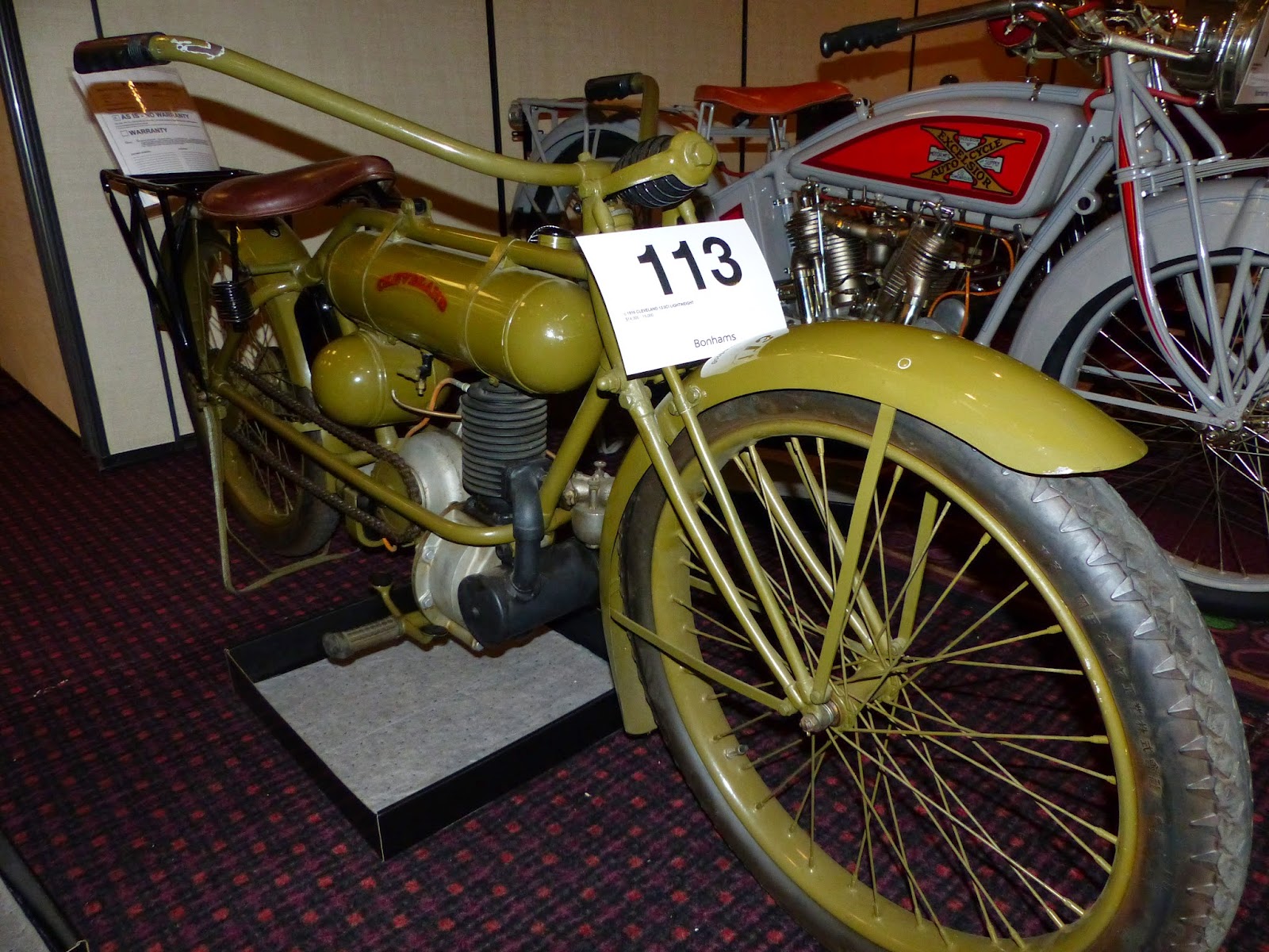 OldMotoDude: 1916 Cleveland sold for $12,075 at Bonhams 2015 Las Vegas