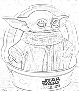 Baby Yoda of The Mandalorian plush toys coloring.filminspector.com