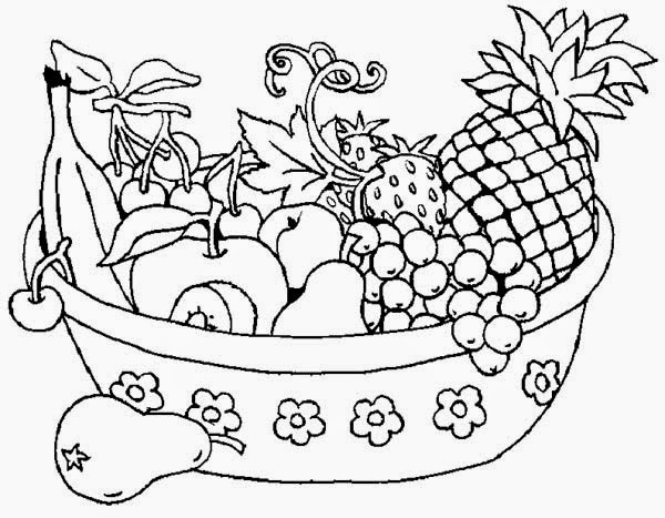 simple fruit coloring pages - photo #17