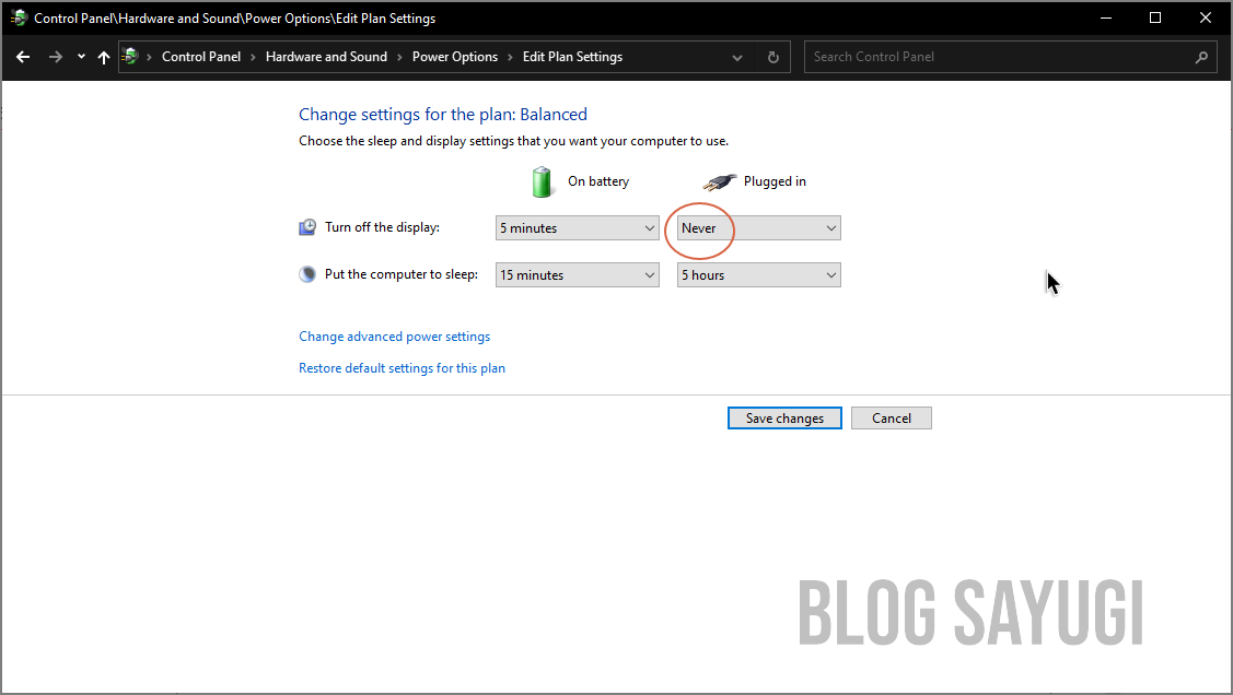Cara Agar Monitor External Tidak Mati Ketika Windows Standby BLOG SAYUGI