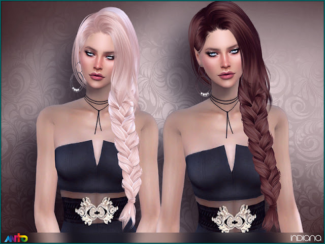 Женские прически с косами для The Sims 4 со ссылками на скачивание