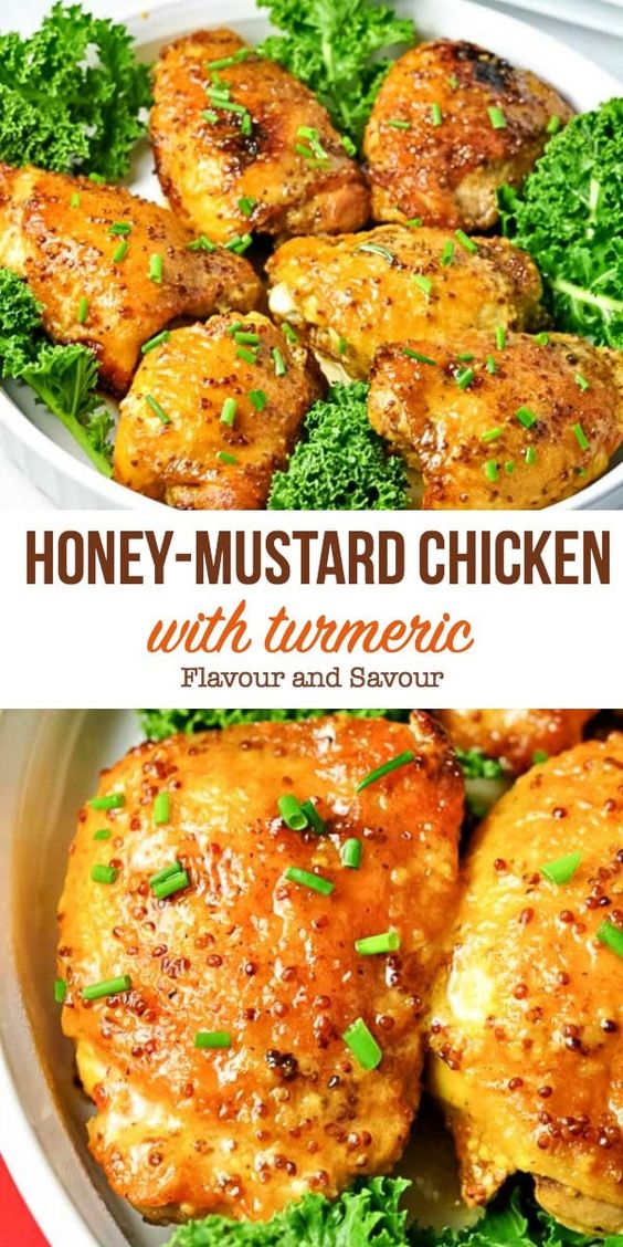 Honey Mustard Chicken with Turmeric - Recipes 999