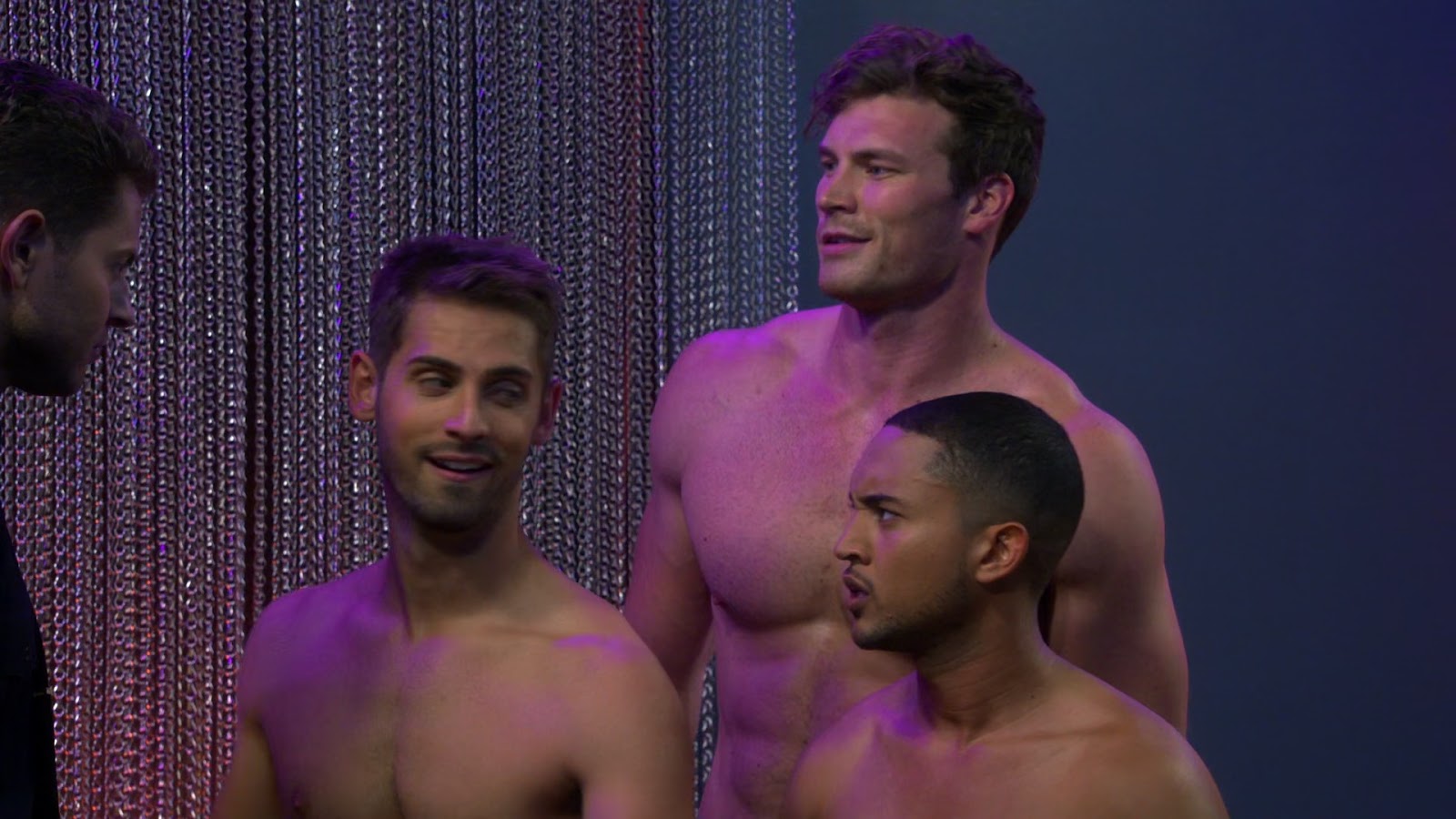 Derek Theler, Jean-Luc Bilodeau and Tahj Mowry shirtless in Baby Daddy 4-01...