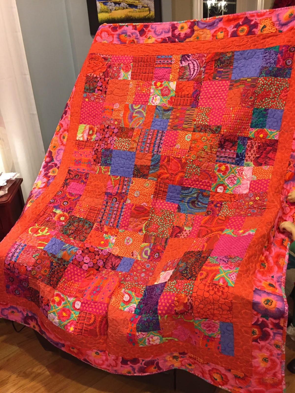 PugMom Quilts! Sue's Red Quilt