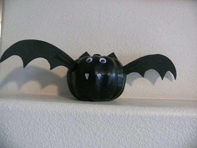 Halloween bat pumpkin dollar store craft