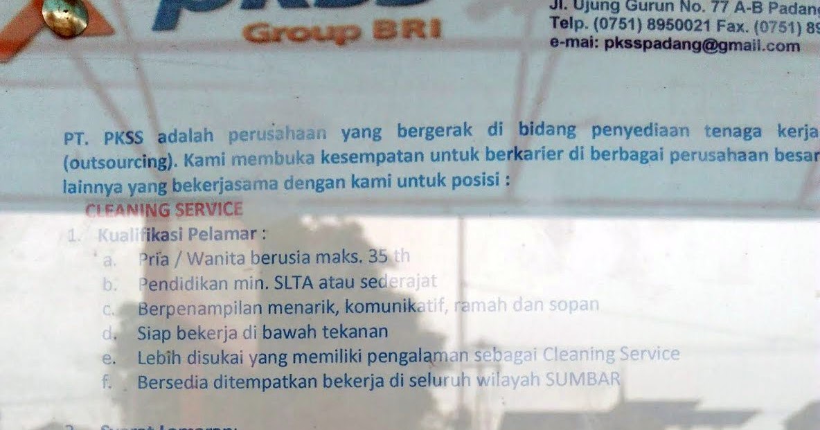 Lowongan Kerja PT. PKSS (Group BRI)