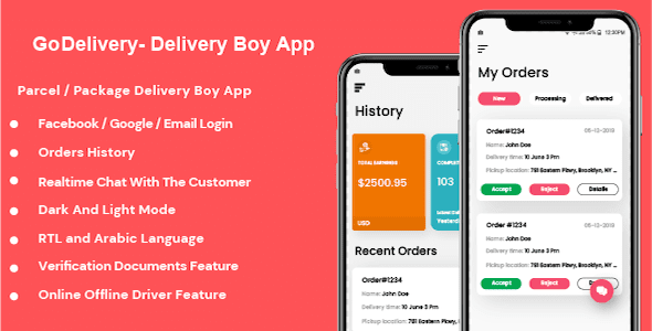 GoDelivery v1.0.1 - Delivery Software for Managing Your Local Deliveries - DeliveryBoy App GoDelivery v1.0.1 - Delivery Software for Managing Your Local Deliveries - DeliveryBoy App
