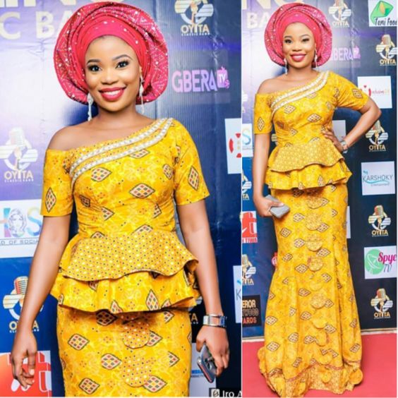 off shoulder peplum top ankara