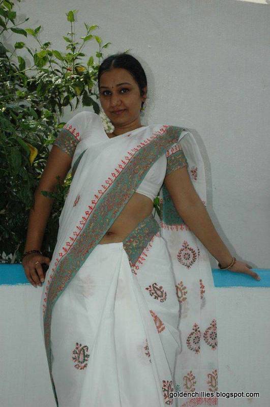 Apoorva Aunty In Hot White Saree Exposing Photos Actress Hot Photos