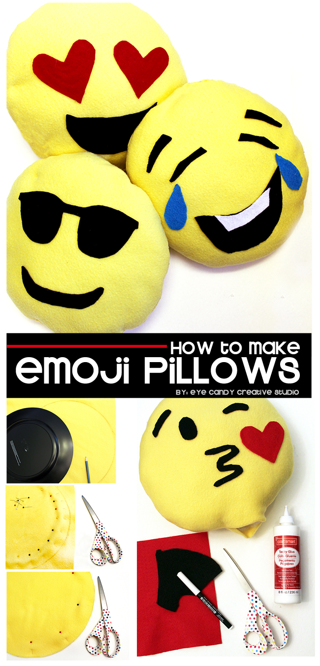 Eye Candy Creative Studio DIY How to Make Emoji Pillows