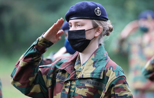 Crown Princess Elisabeth attended a tactical military exercise of the Royal Military Academy at the Lagland camp