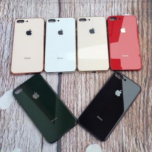 Ốp kính cường lực viền dẻo cùng màu với lưng máy Iphone 7plus/8plus