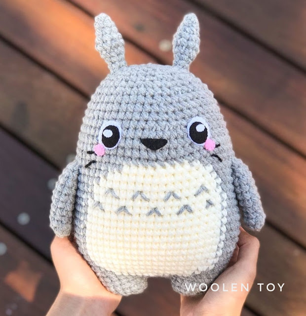 Thú Bông Len Hoạt Hình Totoro - Thú Bông Bằng Len Handmade, Thú Len Nhồi  Bông Amigurumi