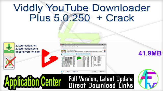 Viddly YouTube Downloader Plus 5.0.250  + Crack