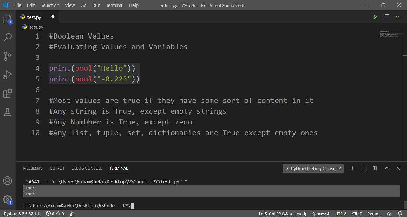 Python Booleans