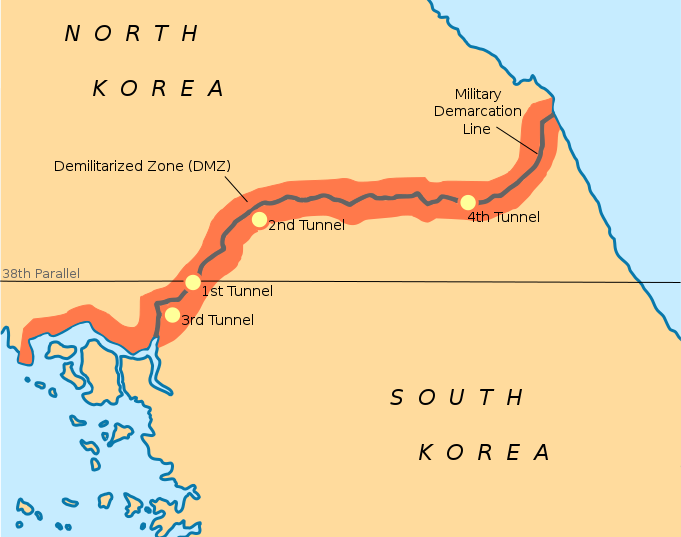 Wilayah Korea Utara dan Korea Selatan