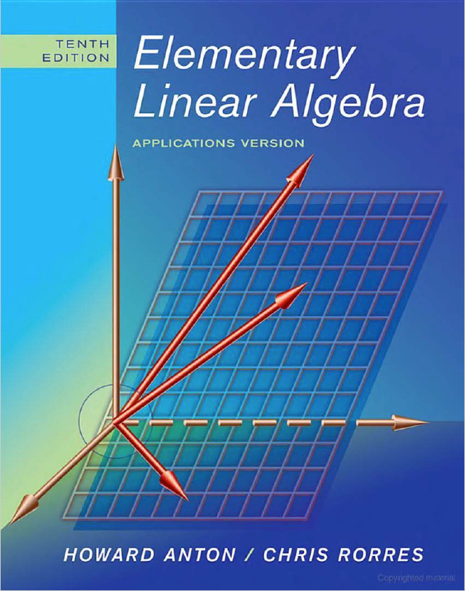 Elementary Linear Algebra (10th Edition)