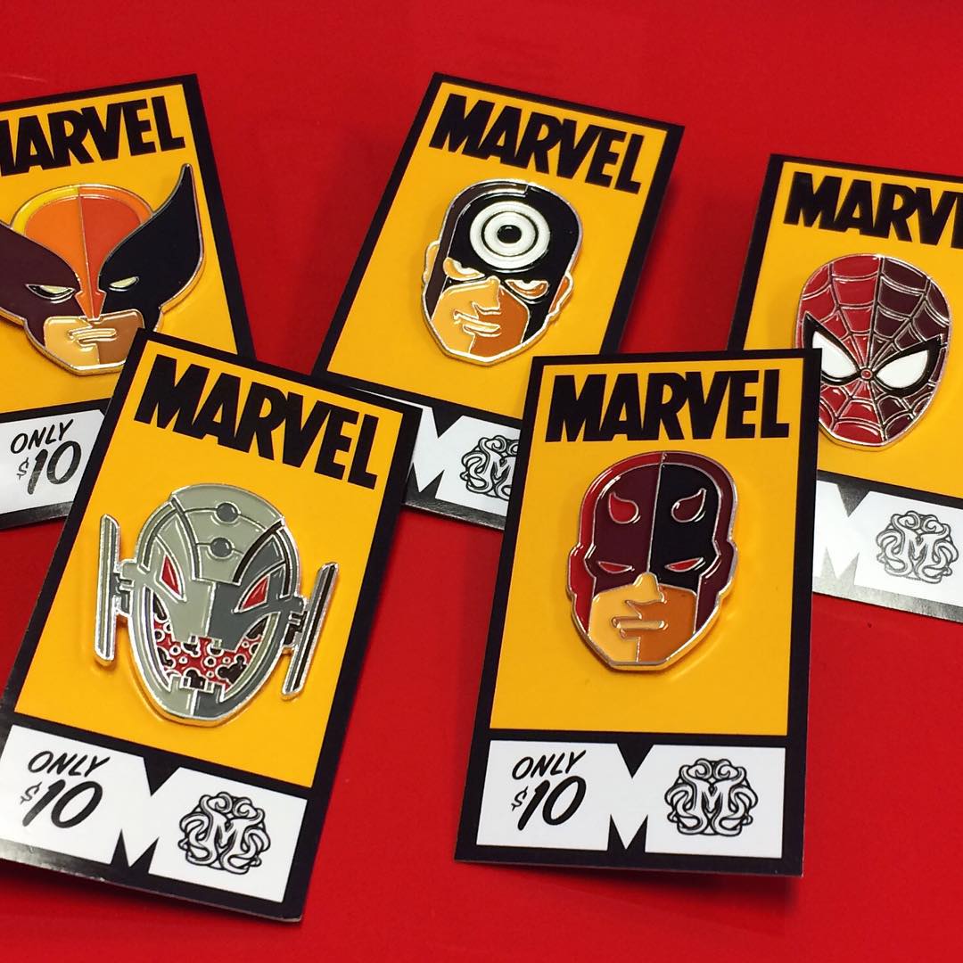 The Blot Says... Marvel Character Portrait Enamel Pins by