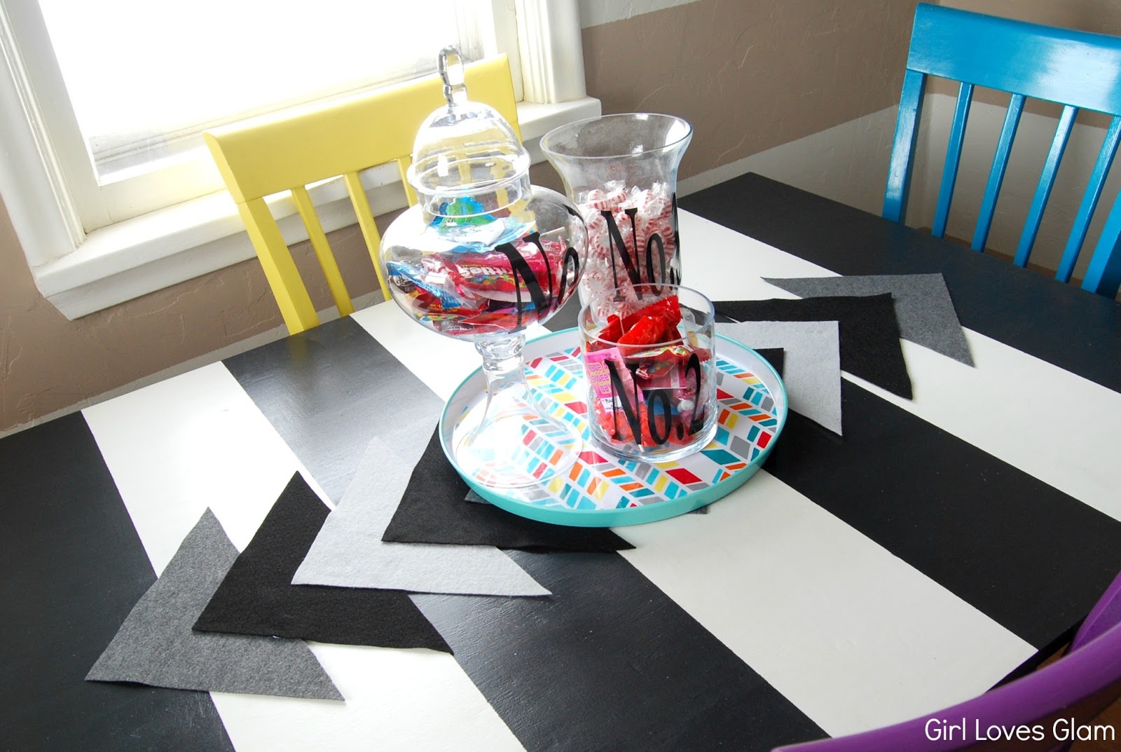 DIY Geometric Triangle Table Runner Tutorial - Girl Loves Glam