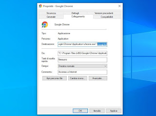 Scorciatoia incognito Chrome Incognito Chrome