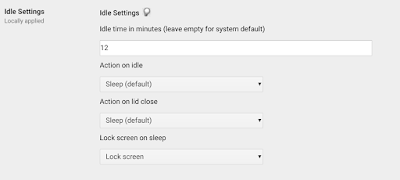 Chromebook auto lock settings Google admin console