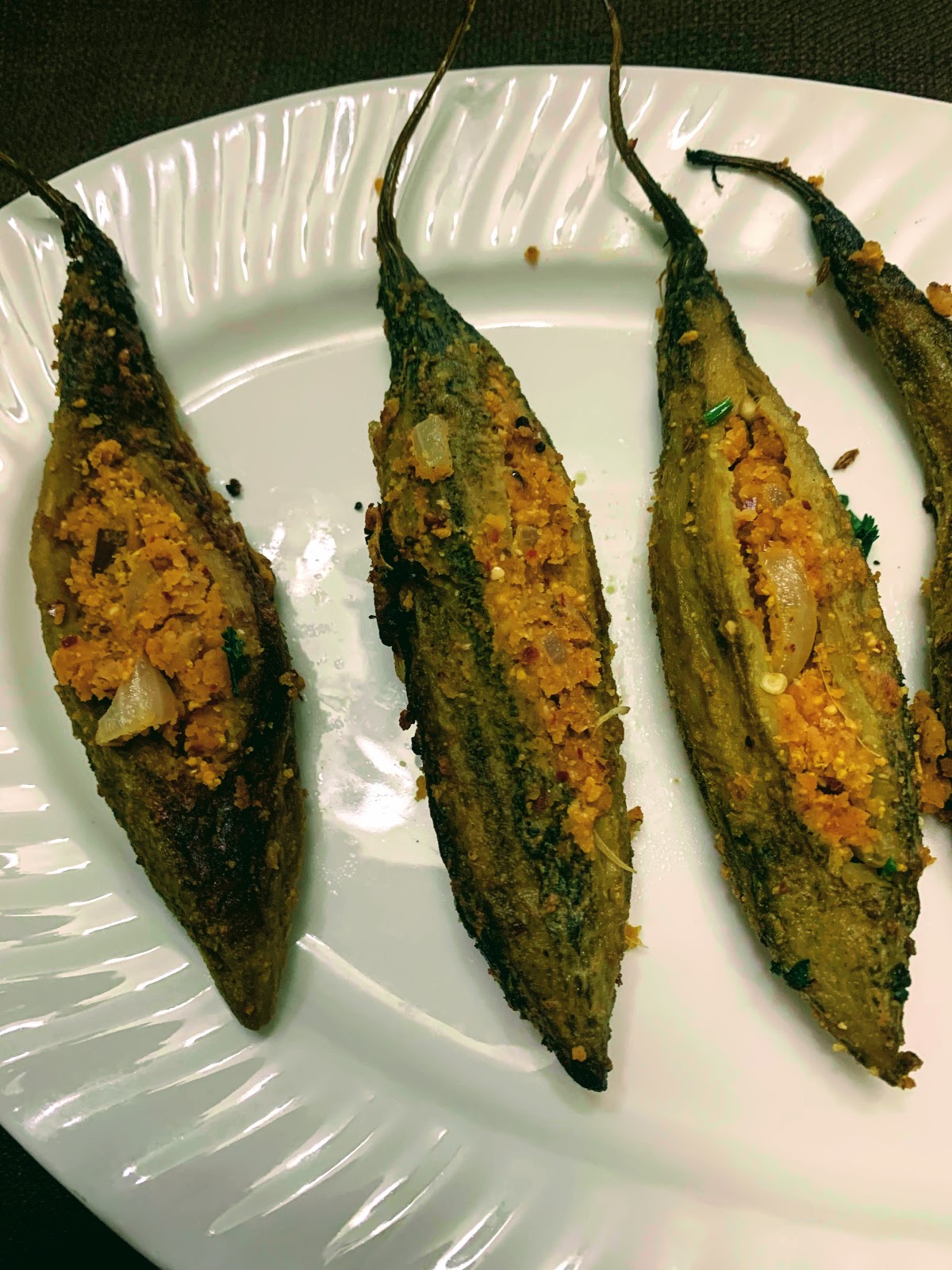 Yum! Yum! Yum! Stuffed Karela Fry (Andhra Style)