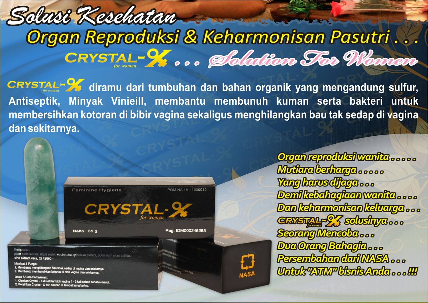 Jual crystal x asli murah beli 3 dapat 5 garansi 