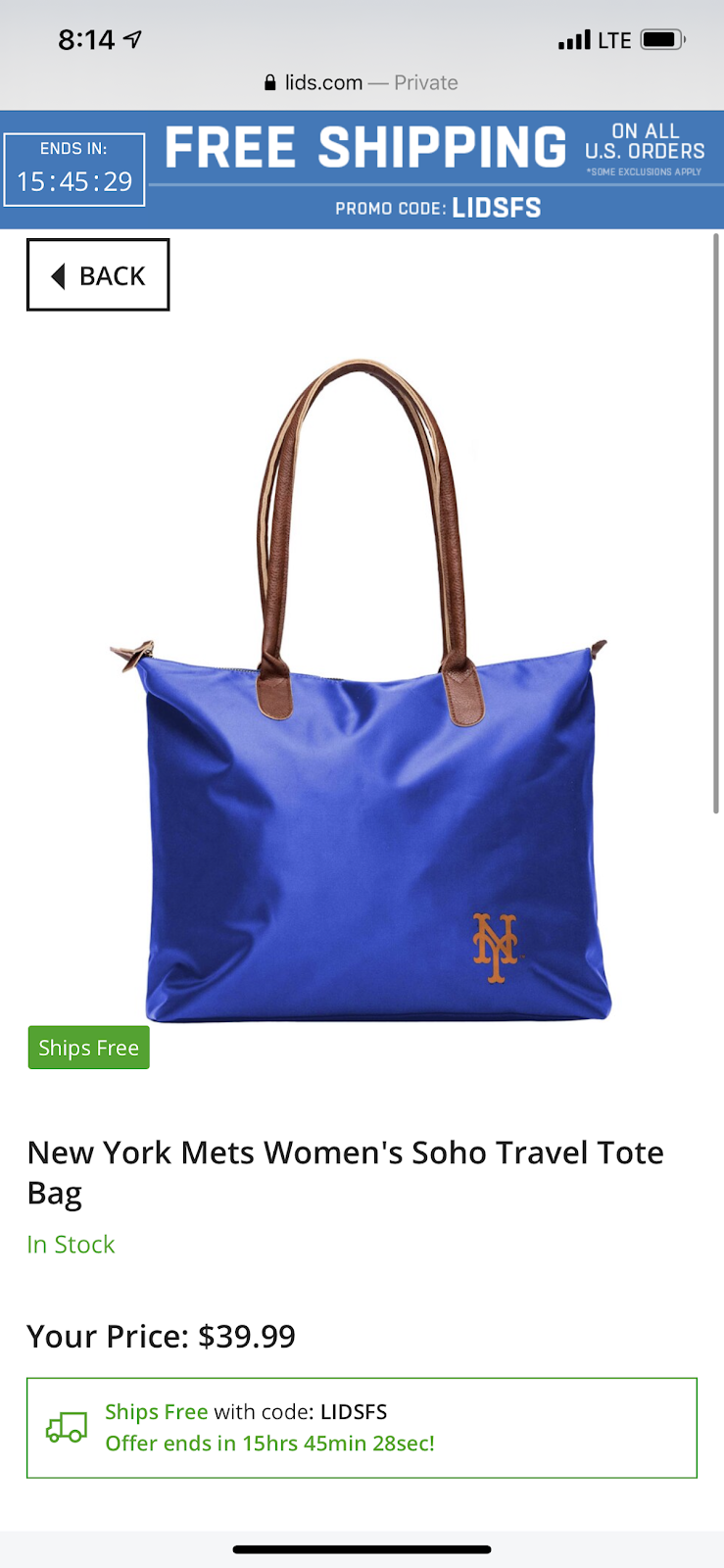 He’s a tote bag you can use to get into Citi Field.