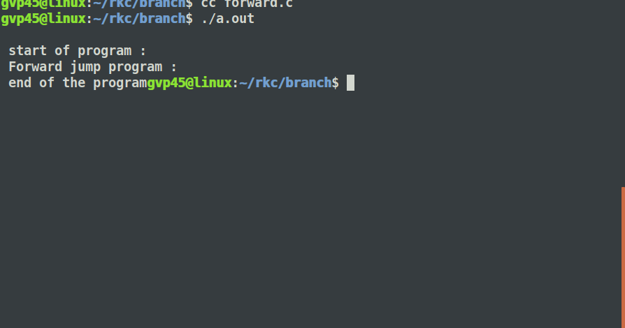 C Language - Programming: PROGRAM TO ILLUSTRATE FORWARD AND BACKWARD JUMP